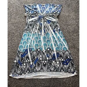 Live and let live women's v neck multicolor short sleeve dress‎ size large